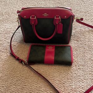 Coach handbag and wallet